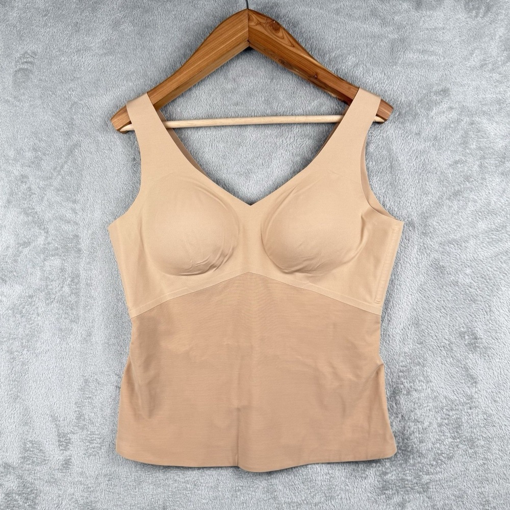 Honeylove Shapewear Liftwear Tank Womens‎ 2X Beige Slimming Shaping Built In Bra